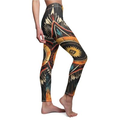 Womens Skinny Casual Leggings All Over Print Southwestern Navajo Native American